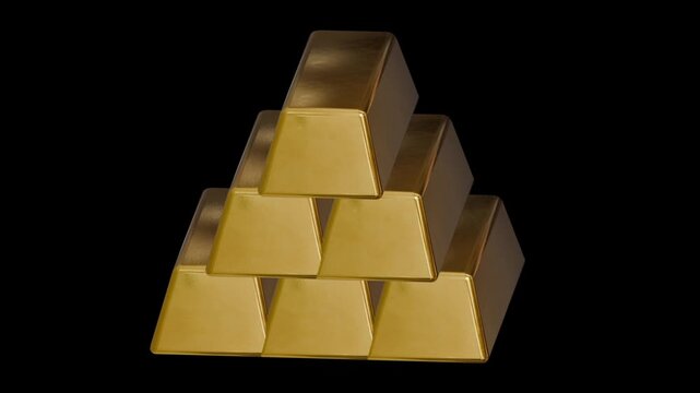 pyramid of gold bars