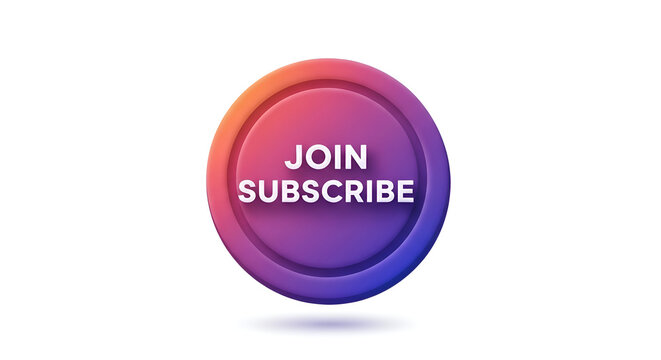 Colorful circular button with join subscribe text.