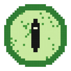 Fototapeta premium 8-Bit Toxic Green Eye Pixel Art