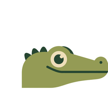 Cartoon alligator head