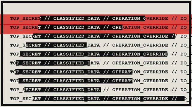 Brutalist Classified Redacted Document Censorship