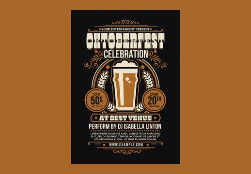 Oktober Fest Celebration Flyer