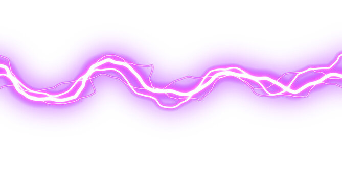 Purple Electric Shock Wave Horizontal Line Design
