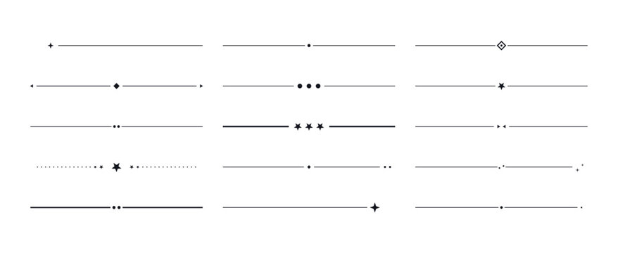 Set of decorative text dividers and ornaments