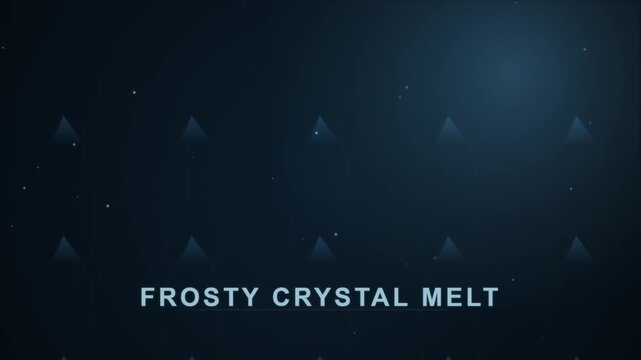 Abstract Blue Hexagons Transition to Frosty Melt Background