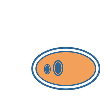 Abstract Oval Shape with Inner Circles