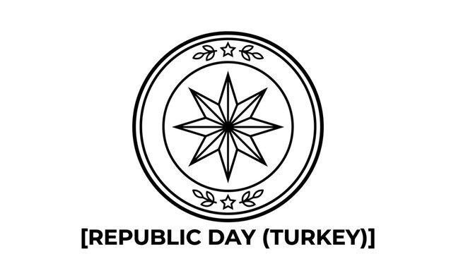 Minimalist Star Emblem with Laurel Wreath and Circular Frame