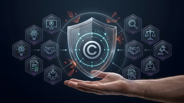 Cyber Security Shield Protecting Digital Copyrights and Intellectual Property from Piracy