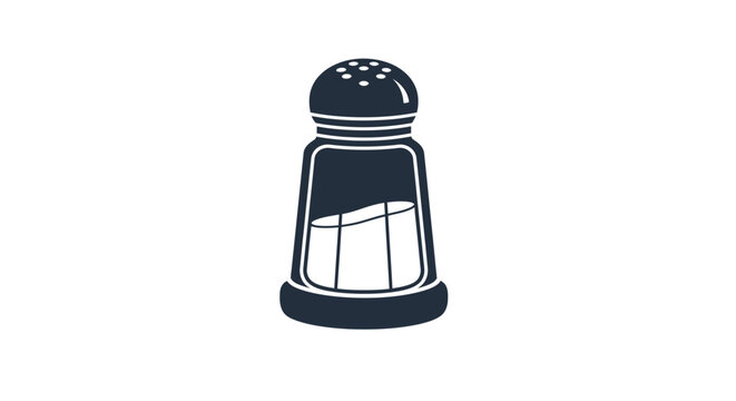 Black salt shaker silhouette icon.