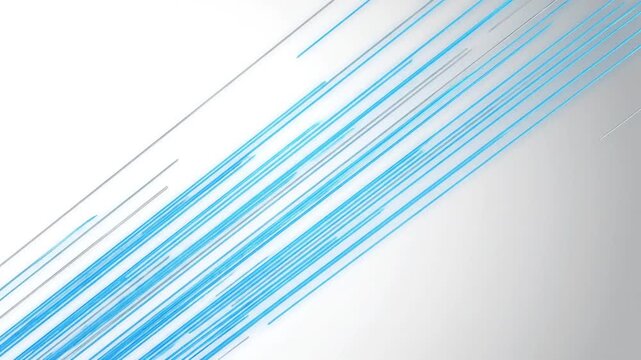 Abstract blue and white diagonal lines on smooth gradient background texture.