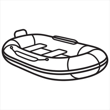 Inflatable boat with seating and handles for water activities