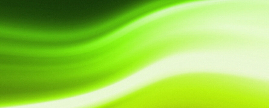 Vibrant Green Silk Wave Gradient Background for Fresh Nature Brand and Organic Product Design. have grain texture effect design