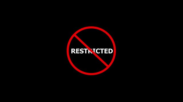 Abstract Red Restricted Circle Outline Animation on Black Background with Minimal Geometric Motion Graphics