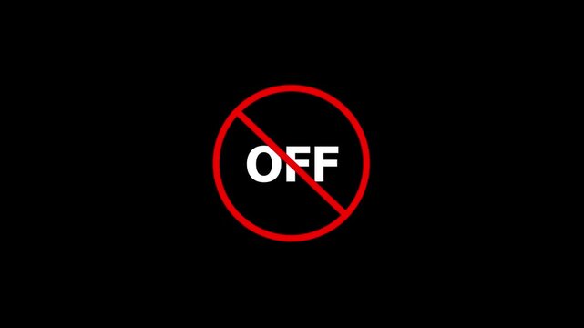 Abstract Red Off Circle Outline Animation on Black Background with Minimal Geometric Motion Graphics