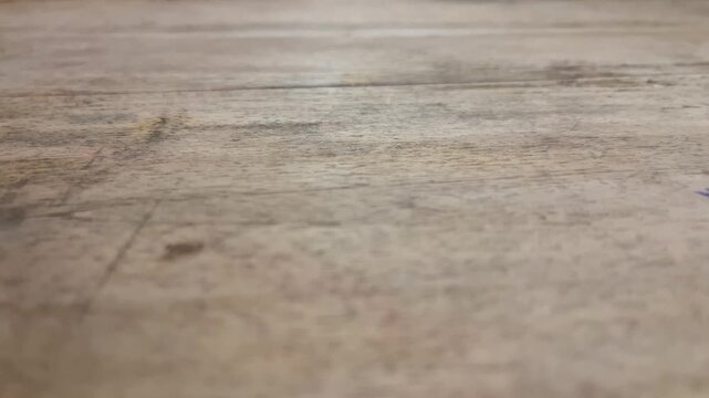 close up view of empty wooden table. Natural texture in harmonious wood. brown wood plank office table background texture. Isolated, copy space, backgrounds. free, negative, text, design. industry