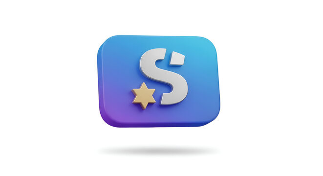 Modern App Icon with Star and Letter S Design.