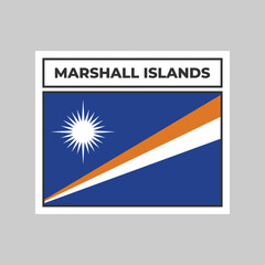 Fototapeta premium National Flag of Marshall Islands Illustration Design
