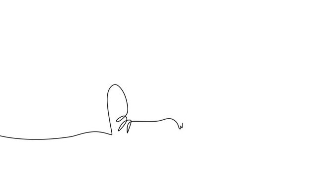 Man Sitting Working On Laptop Continuous Line Art Animation For Business Concept