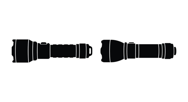 Camera lens silhouette in black and white a detailed photographic equipment outline silhouette