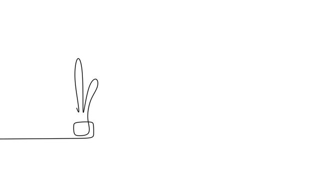 Male Working At Desk With Laptop Continuous Line Art Animation For Office Workspace