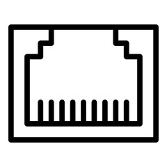 Naklejka premium ethernet port icon