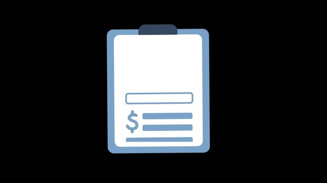 loan application animated icon form