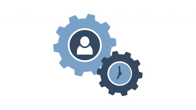 productivity animated icon time management, efficiency