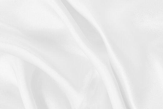 White fabric texture for background and design, beautiful pattern of silk or linen.