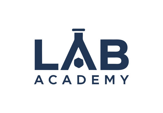 Lab academy logo design and concept ide for branding.