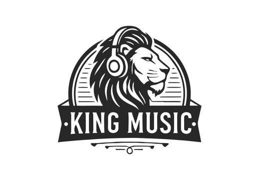 Lion love music logo design and concept ide for branding.