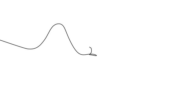 Person Meditating By Computer Continuous Line Art Animation For Balance Concept
