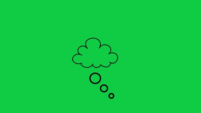 Talk Thinking cartoon cloud doodle bubble animation