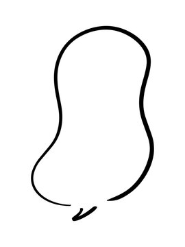 ペンの手書き吹き出し 黒