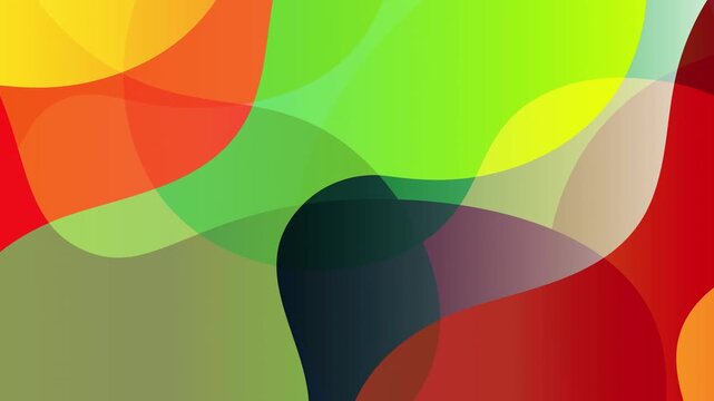 Abstract colorful fluid curves and shapes 4K