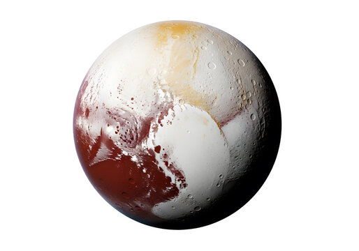 3D rendered planet with red and white surface