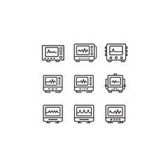 Fototapeta premium Patient Monitor icon line art outline