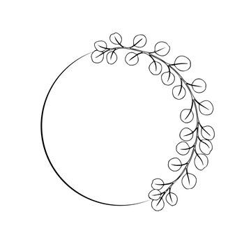  half circle eucalyptus wreath laurel wreath minimalist frame