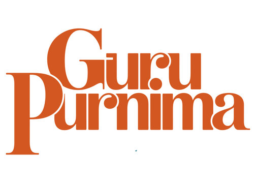 Happy Guru Purnima Minimal Typography Vector Illustration on White Background