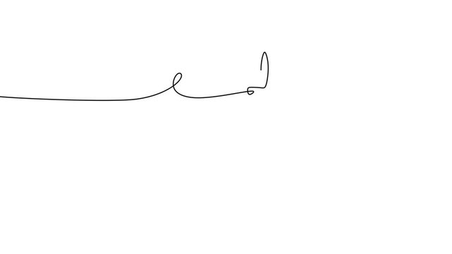 Windmill House Continuous Line Motion Graphic For Sustainable Living Concept