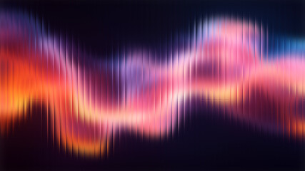Abstract Neon Sound Wave Gradient Background with Vibrant Color Spectrum on Black