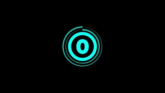 3 seconds countdown timer animation on black background, 3 to 0 timer animation, time limit, deadline.