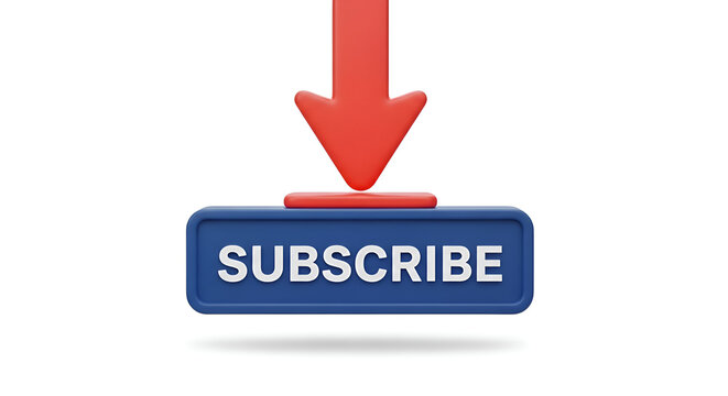 Red arrow pointing to blue subscribe button.