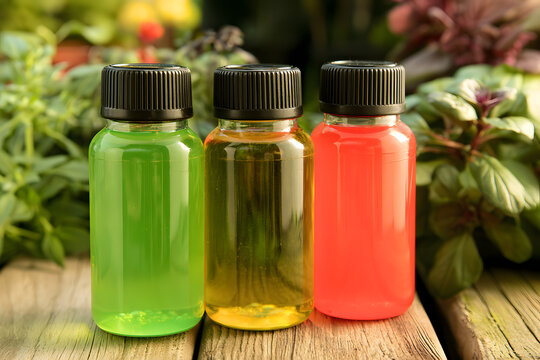 Three bottles of plant nutrient solutions, labeled nitrogen, micro, and bloom, were discussed. These solutions are suitable for gardening, agriculture, and horticulture, aiding plant growth. The liqui