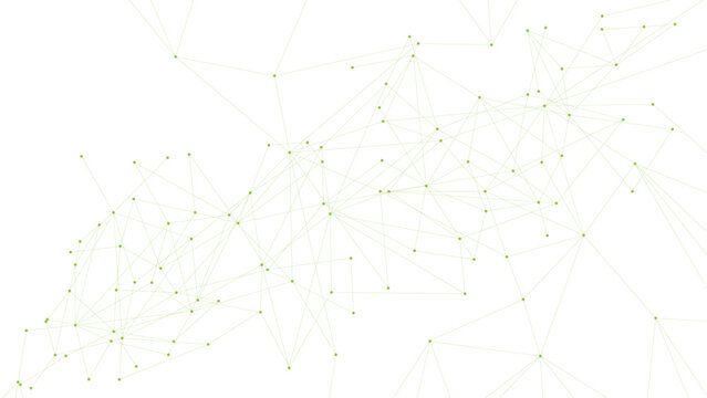 Abstract Digital Network Connection Background with Linked Nodes Lines Technology and Copy Space Design