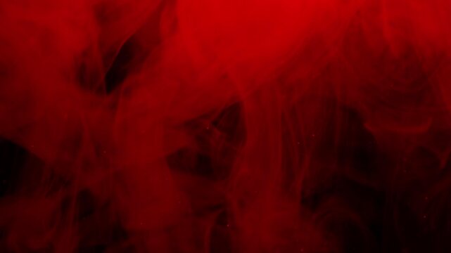 Abstract Red Smoke Swirls and Particles