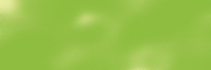 Obraz premium Green gradient halftone dot pattern with radial symmetry and soft glowing center effect.