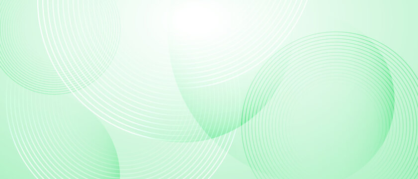 Abstract green modern background with circle elements. Digital technology concept. vector illustration