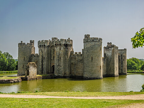 Front View Of Castle Moat And Entrance