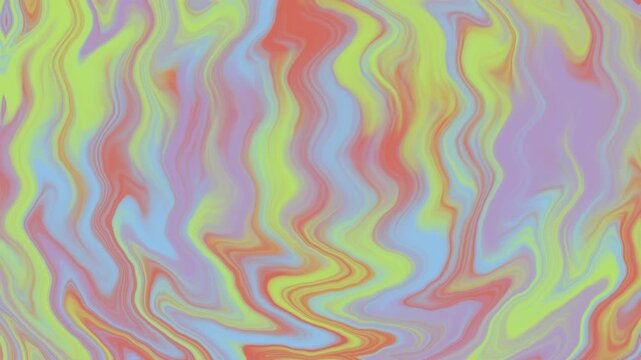 A green, orange, purple, and blue marbled-textured liquid background for wallpaper or backdrop