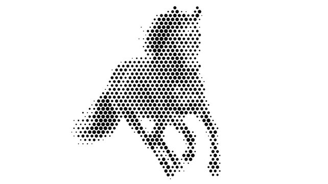 running horse stallion mustang halftone wild nature mammal equine vector illustration graphic clipart design isolated retro equine